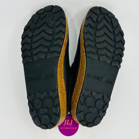 Haflinger Women's Phillip Black Leather Slip On Comfort Clogs Size 38 EU/ 7 US - Picture 11 of 14